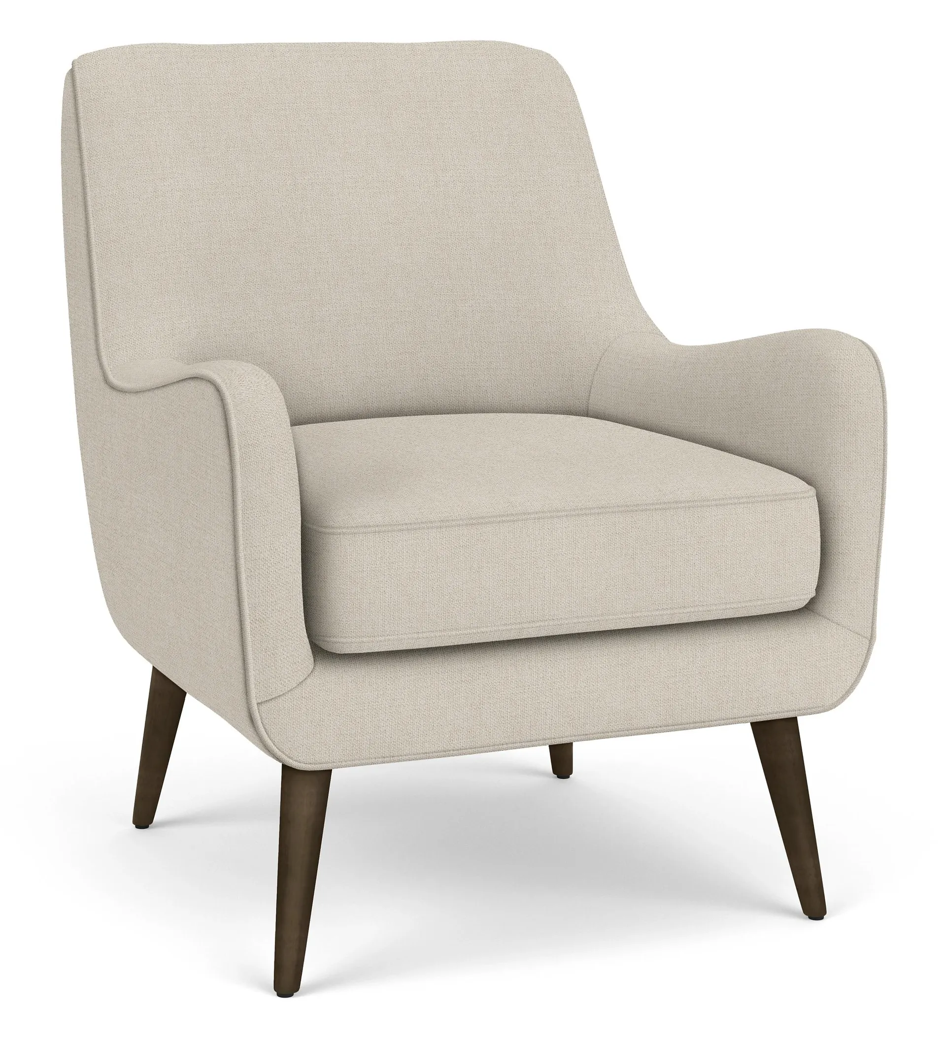 Quinn Chair in Tepic Ivory with Charcoal Legs