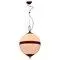 Mid-Century Modern Hanging Lamp in Red Metal and Opal Glass, 1960s