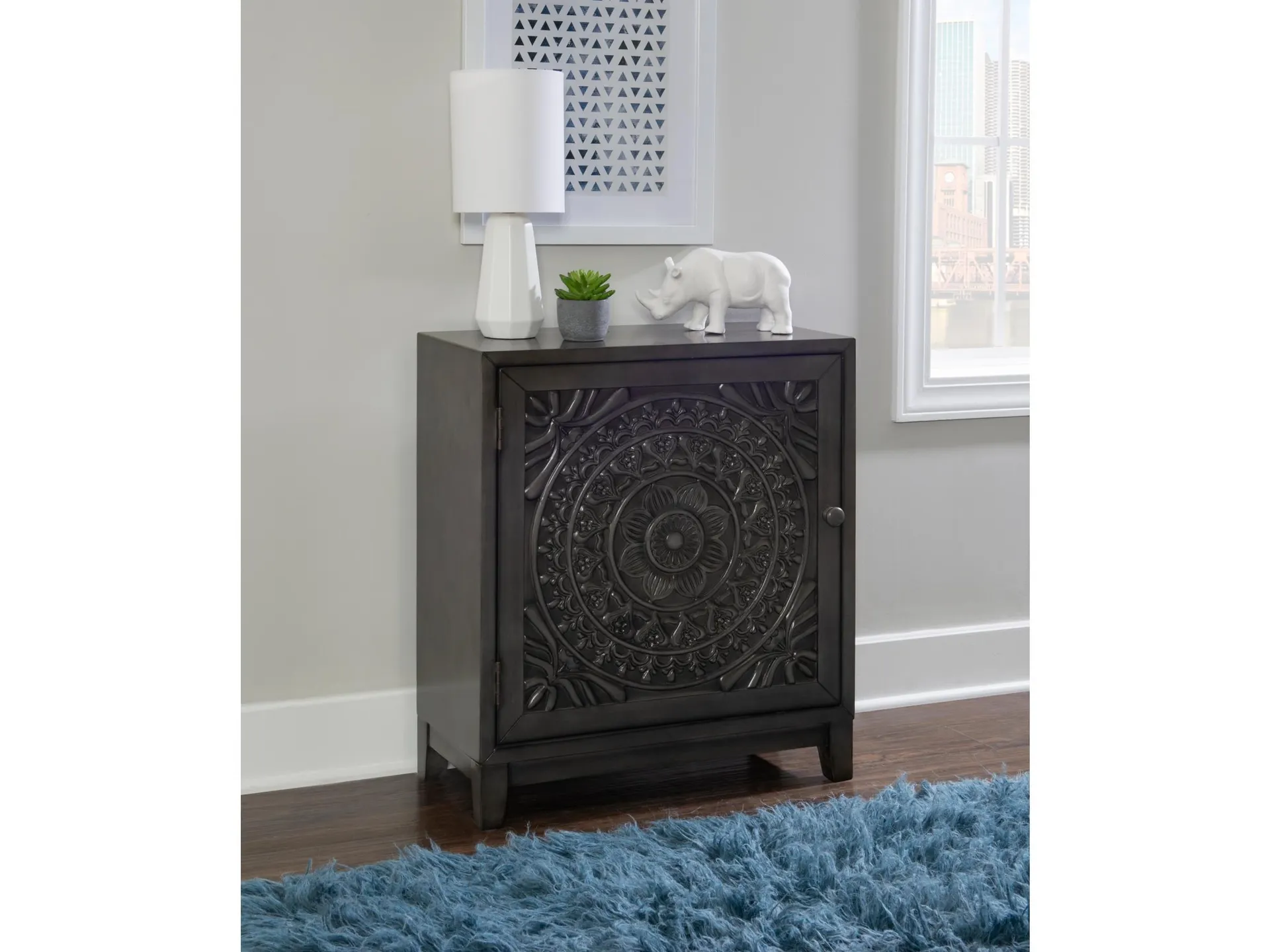 Linon Shelby Accent Cabinet