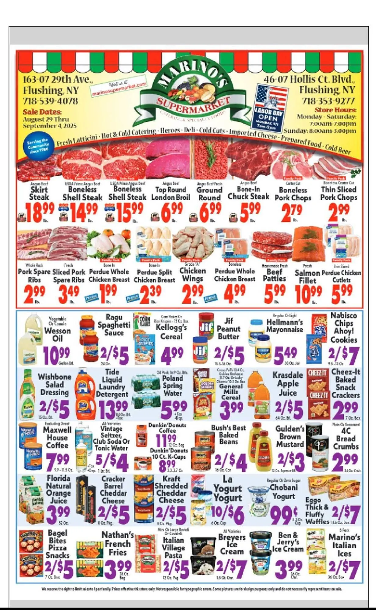 Weekly ad Marino's Supermarket weekly ad from September 5 to September 11 2025 - Page 1