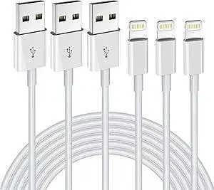 iPhone Charger 3Pack 6FT MFi Certified USB A to Lightning Cable Fast Charging Cords Apple Charger Compatible with iPhone 14 13 12 11 XS XR X Pro Max Mini 8 7 6S 6 Plus 5S SE iPad iPod Airpods