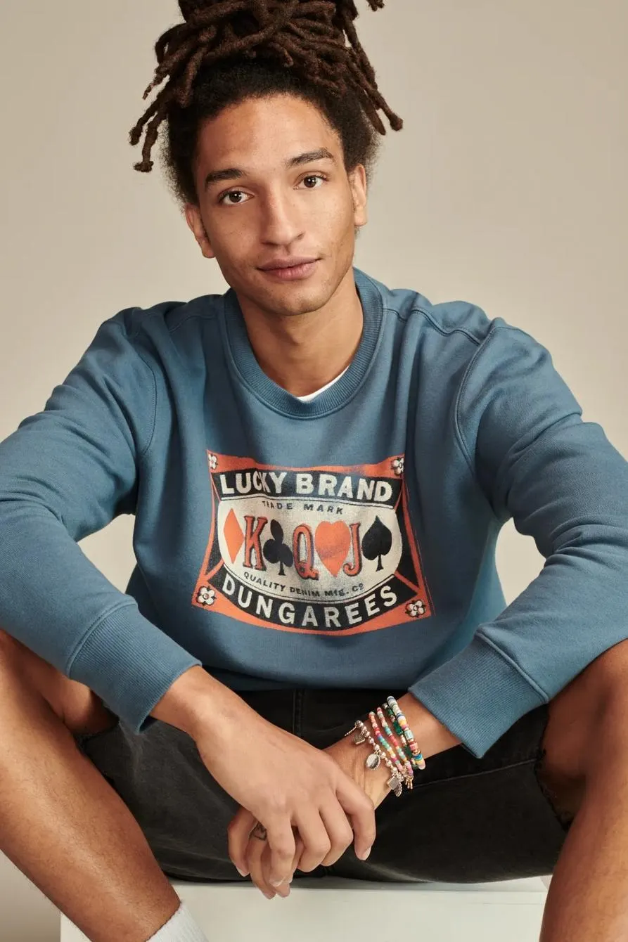 lucky poker card sweatshirt