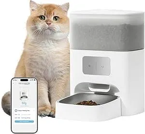 PET MARVEL Automatic Cat Feeder- 4.4L Timed Pet Feeder for Cats and Dogs with Dry Food Dispenser, Multiple Feeding Modes with APP Portion Control, 2.4G WiFi Anti Jamming Design, M3
