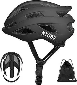 Adult Bike Helmet for Men/Women with Helmet Bag 2 Removable Moisture-Wicking Liners Adjustable Dial Comfort Fit Lightweight Shockproof CPSC 1203 Safety Certified for Road-Ready/Urban-Commute/MTB