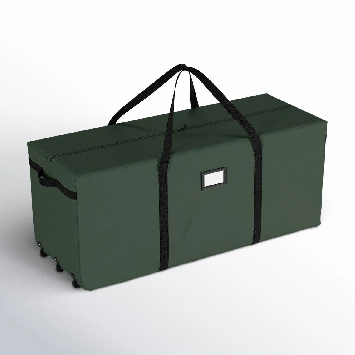 Rolling Christmas Tree Storage Bag - Waterproof Bag for 9-Foot Tree or Christmas Decor - Nylon Handles and 3 Rollerblade Wheels by Elf Stor