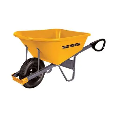 True Temper Poly Residential Wheelbarrow 6 cu ft