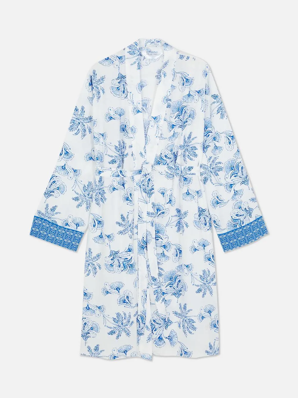 Floral Toile Bordered Robe
