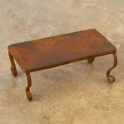 Miniature Rusted Metal Coffee Patio Table