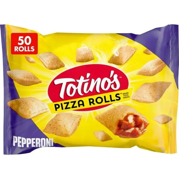 Totino's Pizza Rolls, Pepperoni Flavored, Frozen Snacks, 50 Rolls, 24.8 oz