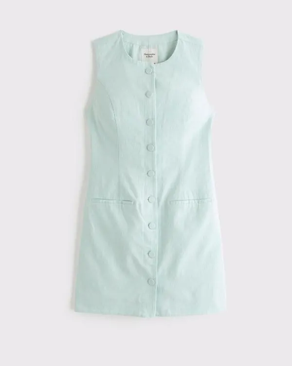 The A&F Mara Linen-Blend Mini Dress