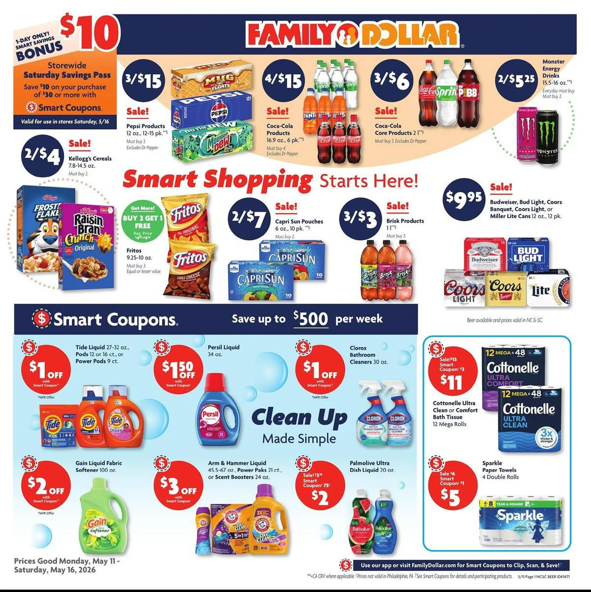 Weekly ad Family Dollar weekly ad from May 11 to May 16 2026 - Page 1
