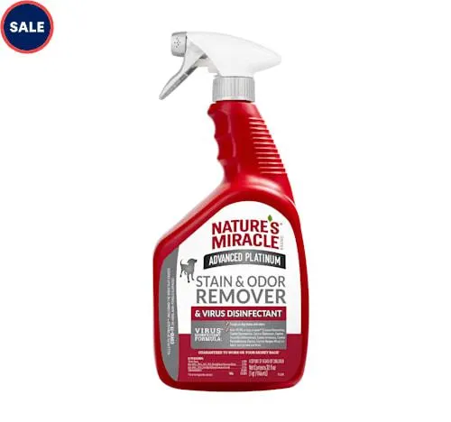 Nature's Miracle Brand Advanced Platinum Stain & Odor Remover and Virus Disinfectant for Dogs, 32 fl. oz.