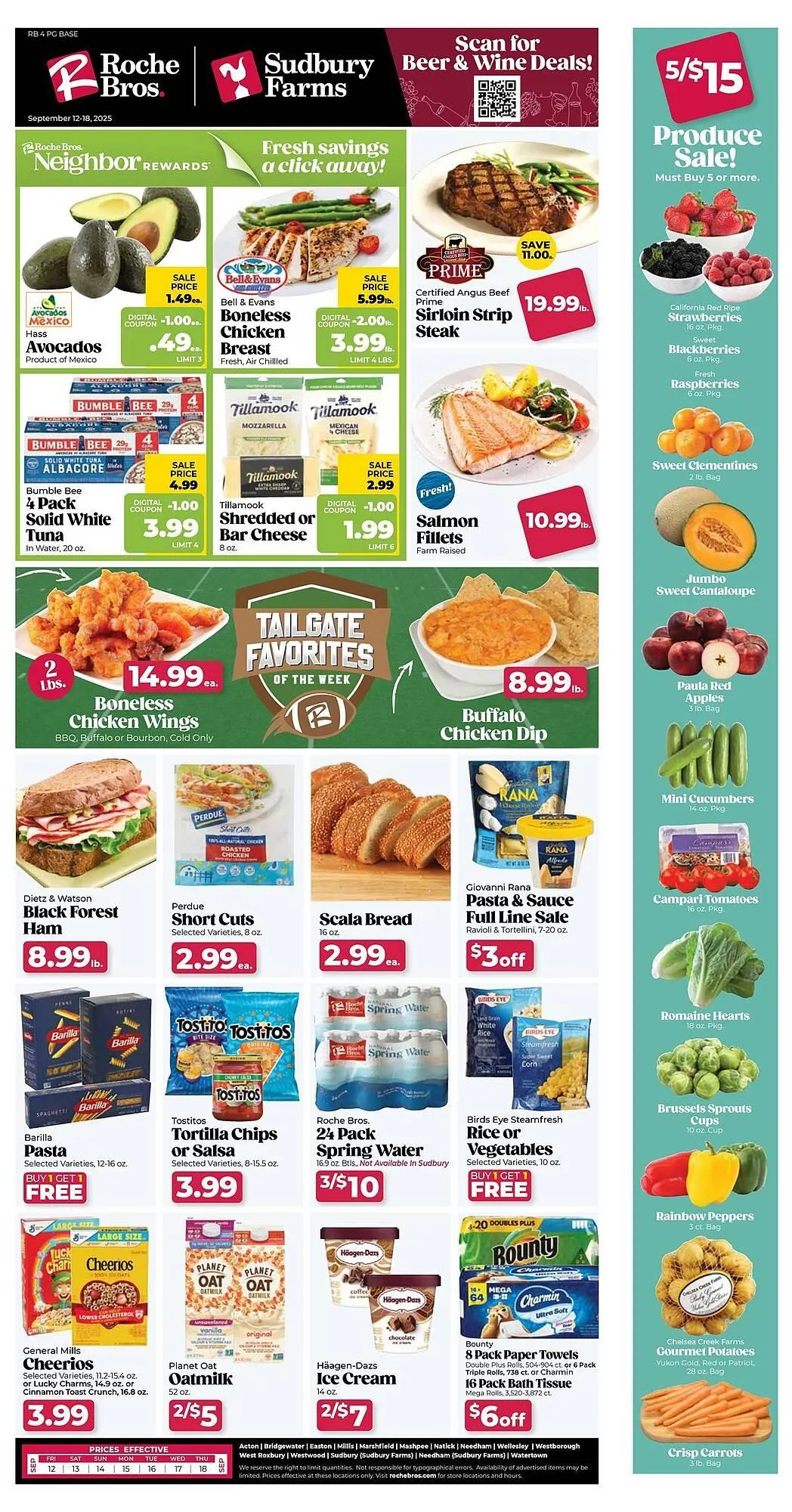 Weekly ad Roche Bros weekly ad from September 12 to September 18 2025 - Page 1