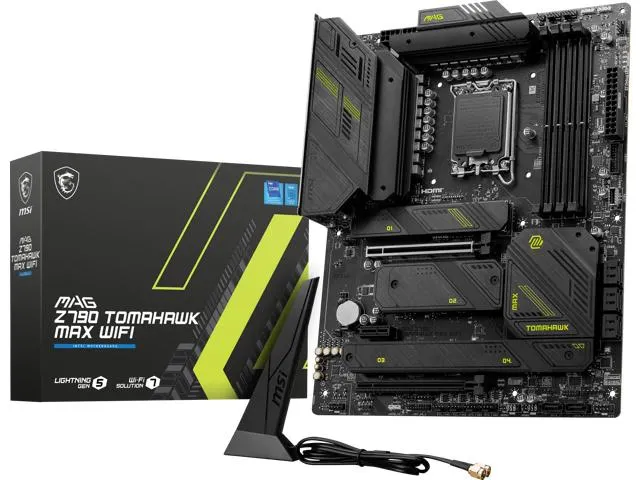MSI MAG Z790 TOMAHAWK MAX WIFI LGA 1700(14th,13th,12th Gen) DDR5 ATX 8x SATA 6G 4x M.2 Wi-Fi 7 Bluetooth 2.5Gbps LAN Motherboard