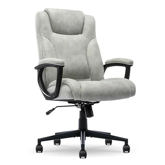 Serta Comfort Eco Ergonomic Velvet Fabric Swivel Executive Chair,