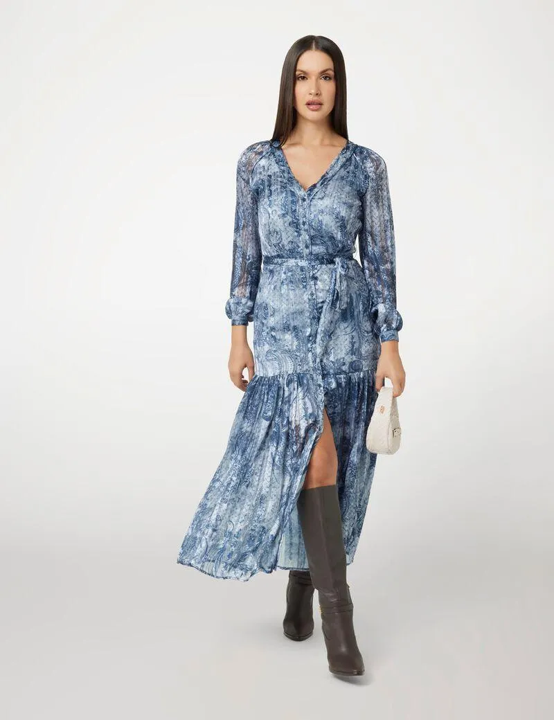 Long printed Georgette dress