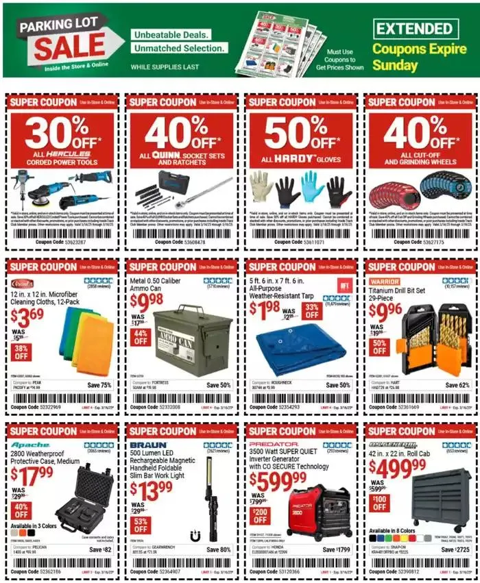 Weekly ad Harbor Freight Tools weekly ad from January 14 to March 16 2025 - Page 1