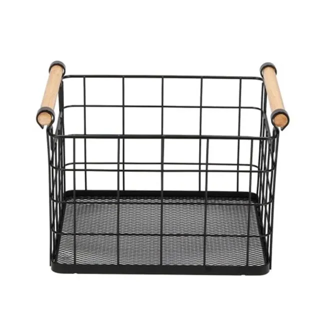 Origin 21 ( 10-in W x 8-in H x 11-in D ) Black Iron Basket