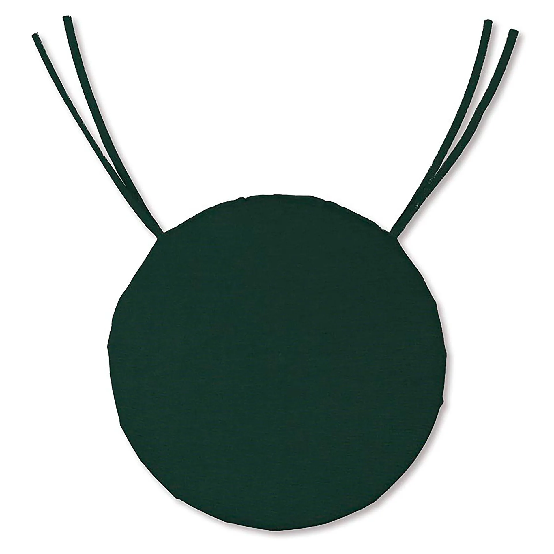 Polyester Classic Round Chair Cushion With Ties, 16" x 2" Thickness