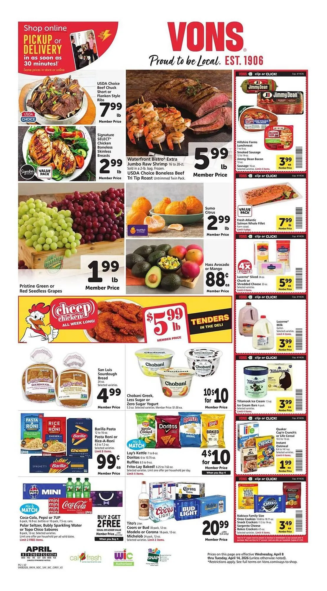 Weekly ad Vons weekly ad from April 8 to April 14 2026 - Page 1