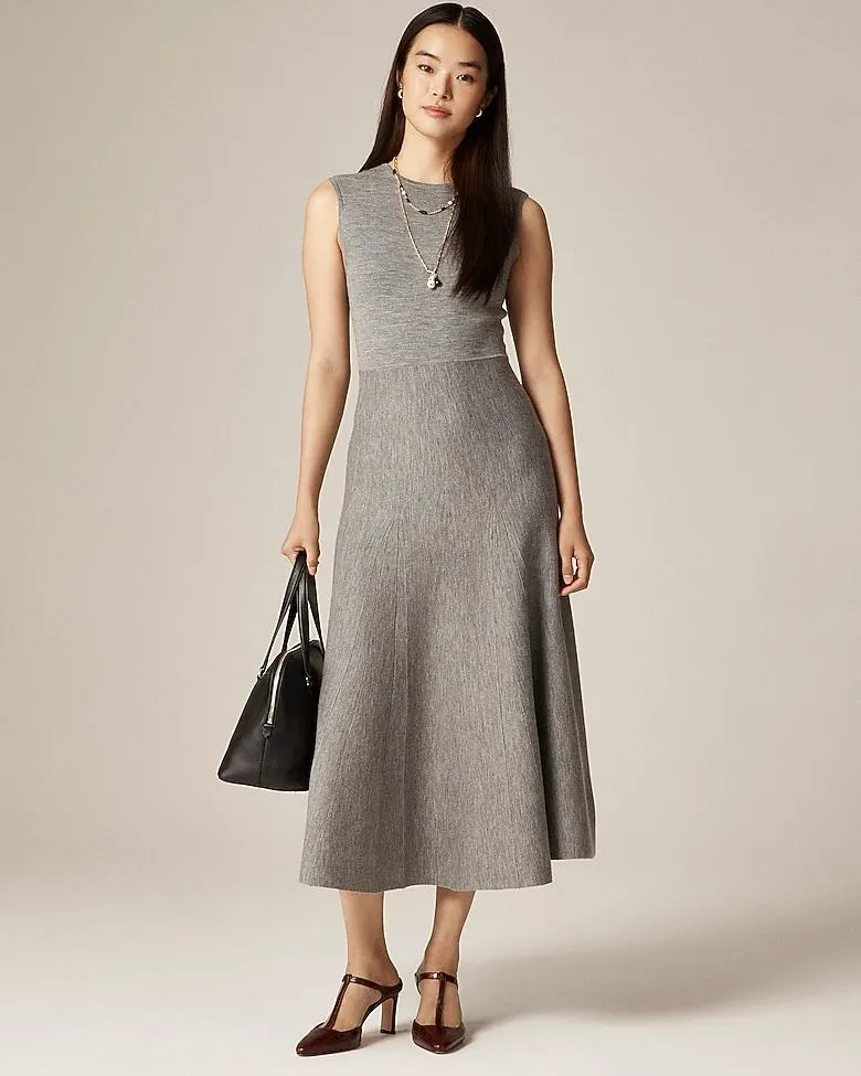Merino wool midi dress