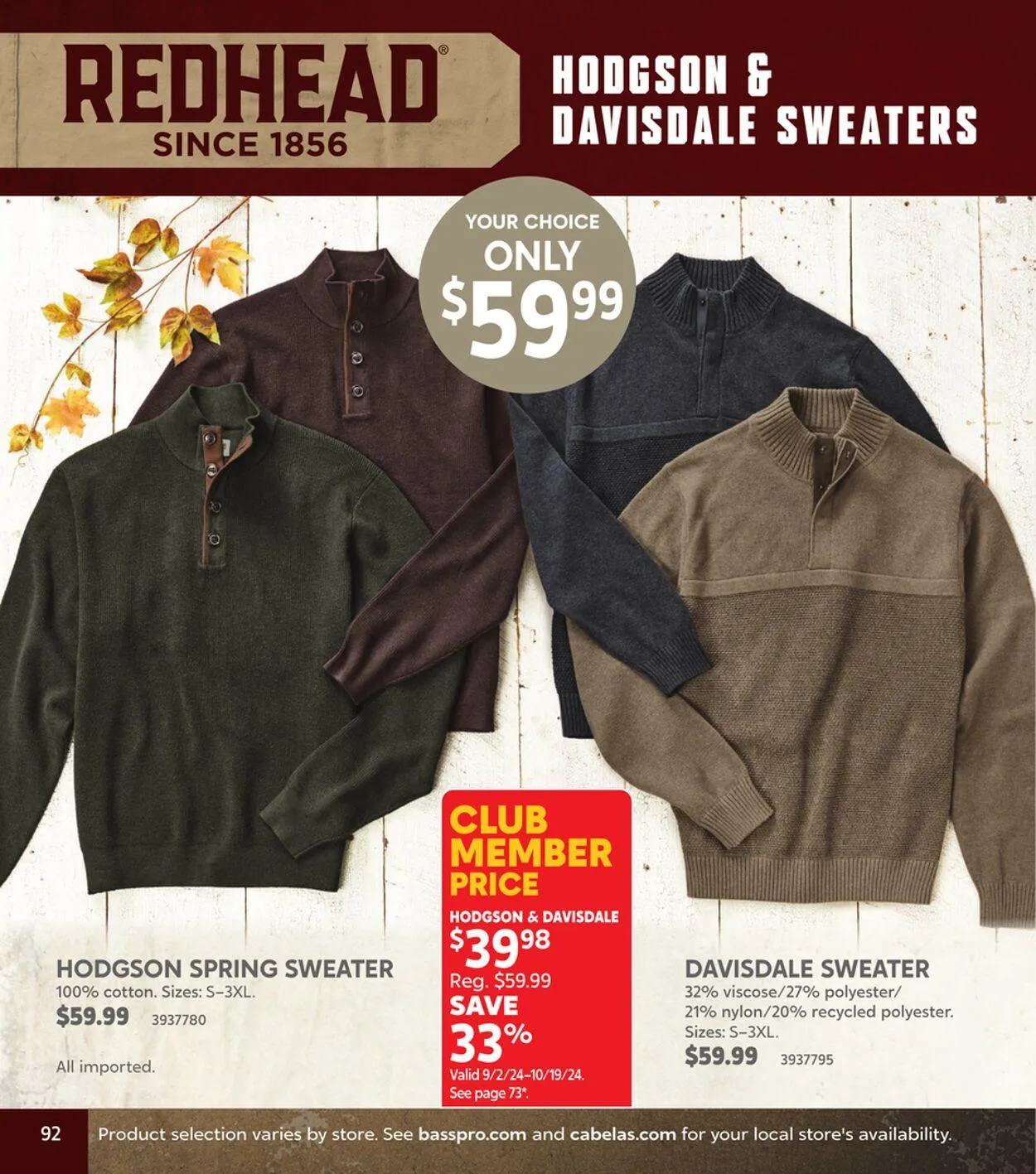 Weekly ad Bass Pro Current weekly ad from September 11 to September 25 2024 - Page 164