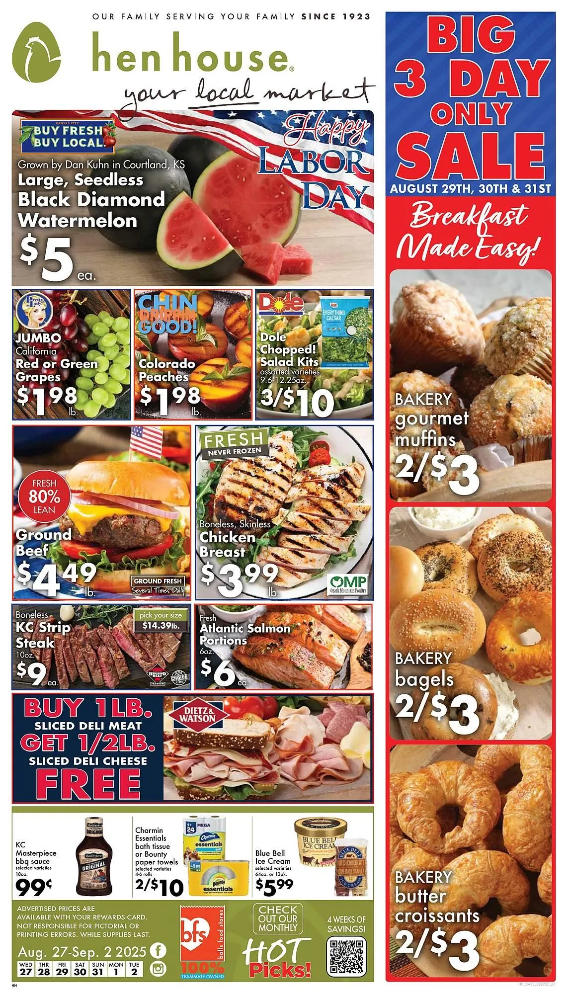 Weekly ad Hen House Weekly Ad from August 27 to September 2 2025 - Page 1