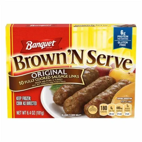 Banquet Brown 'N Serve Original Sausage Links, Frozen Breakfast
