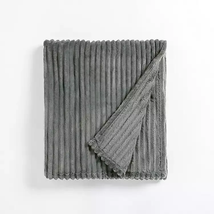 Sage Velvet Corduroy Throw