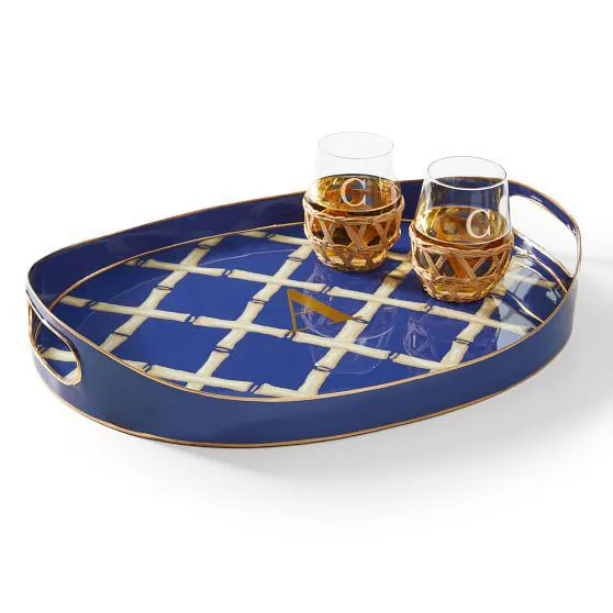 Mark & Graham x Dana Gibson Oval Patterned Tray