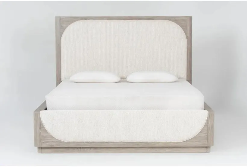 Harland King Wood & Upholstered Panel Bed