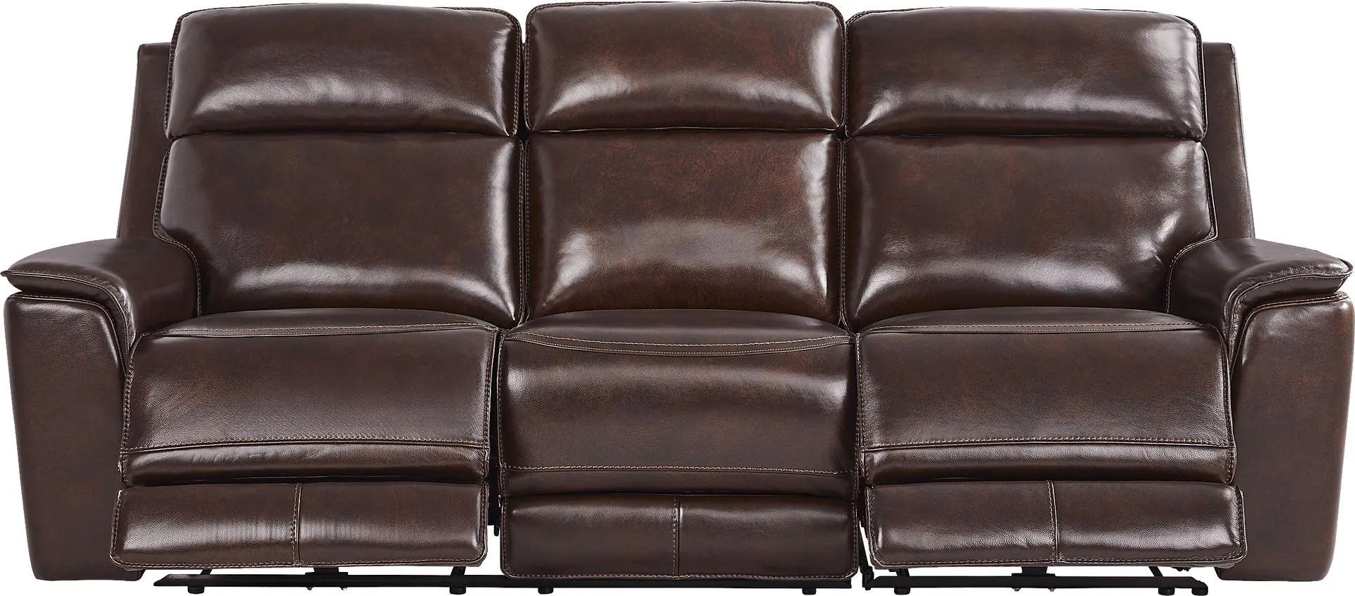 Magellan Leather Dual Power Reclining Sofa