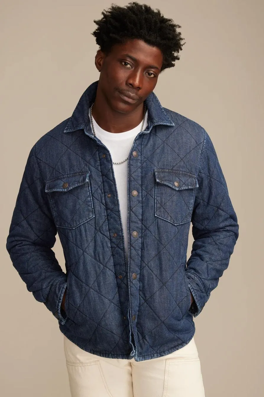 quilted denim jacket