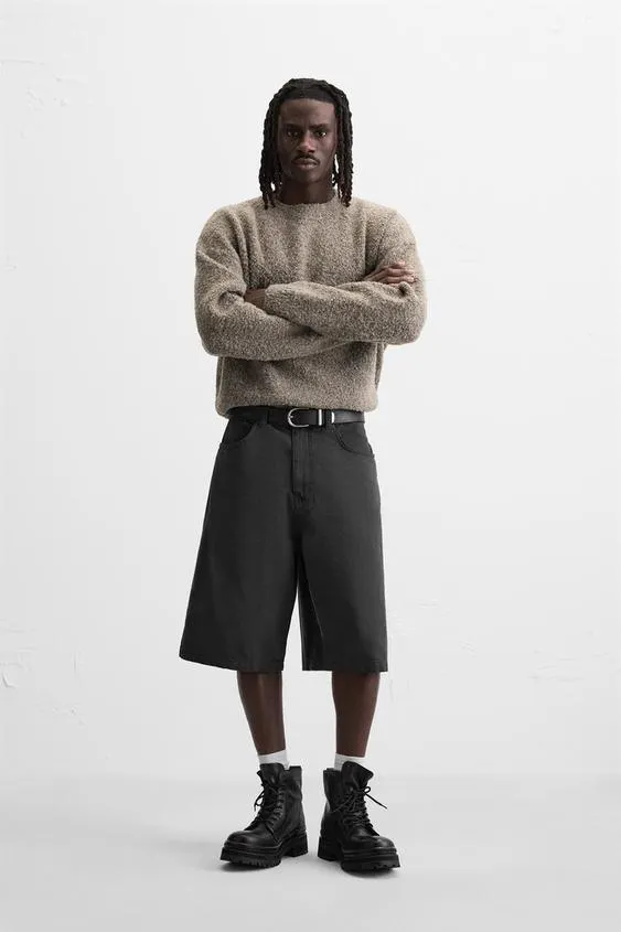 RELAXED FIT DENIM SHORTS