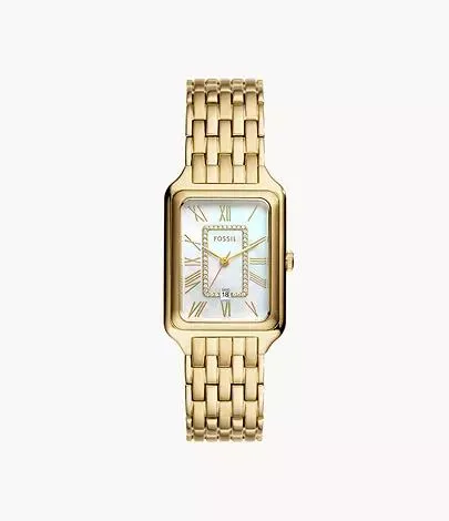 Raquel Three-Hand Date Gold-Tone Stainless Steel Watch