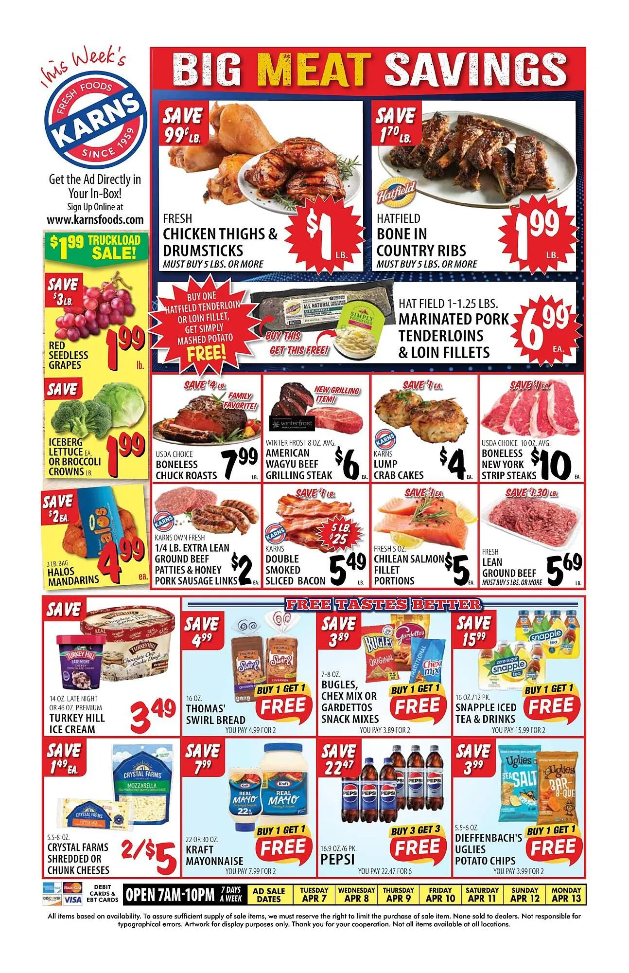 Weekly promotion Karns weekly ad spanning from April 8 to April 13 2026 - Page 1 for Catalogue 365