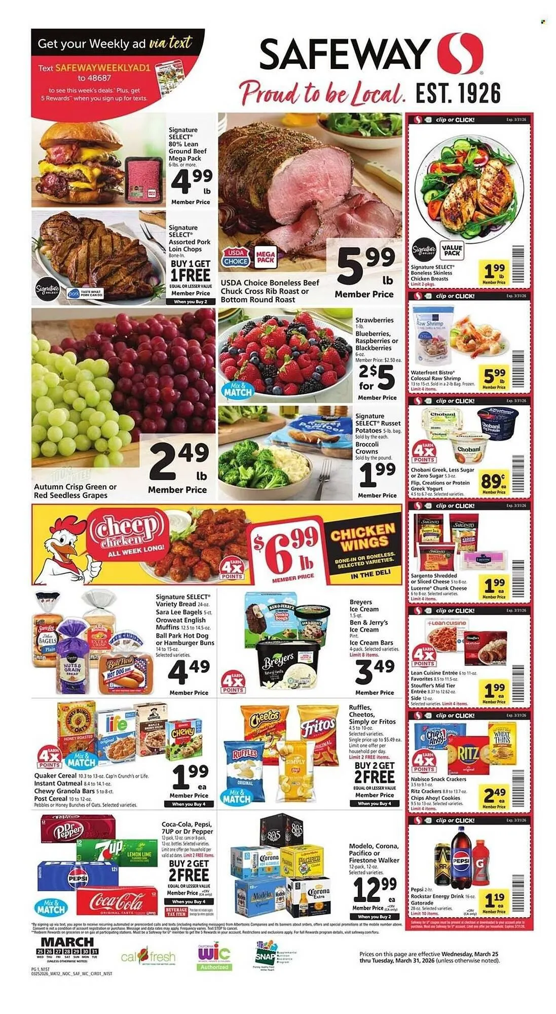 Weekly ad Safeway weekly ad from March 25 to March 31 2026 - Page 1