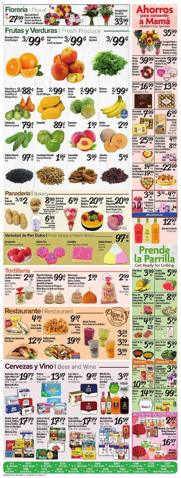 Weekly promotion Fiesta Mart weekly ad spanning from May 6 to May 13 2026 - Page 4 for Catalogue 365