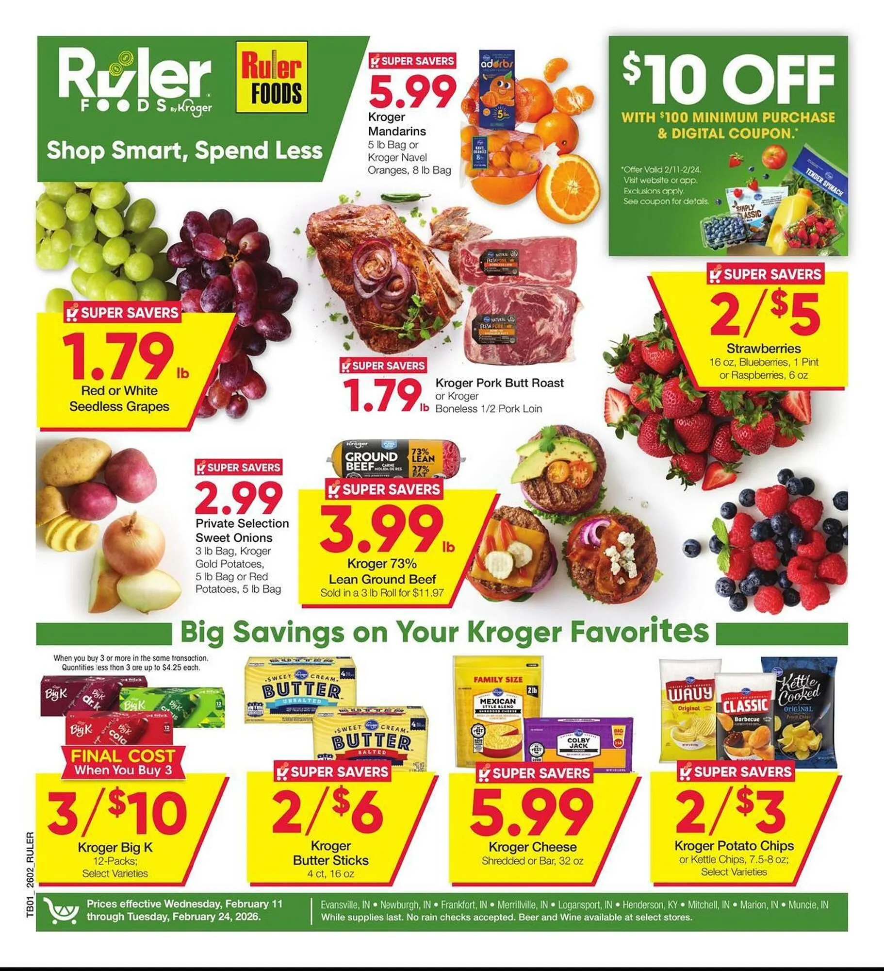 Weekly ad Ruler Foods weekly ad from February 11 to February 24 2026 - Page 1