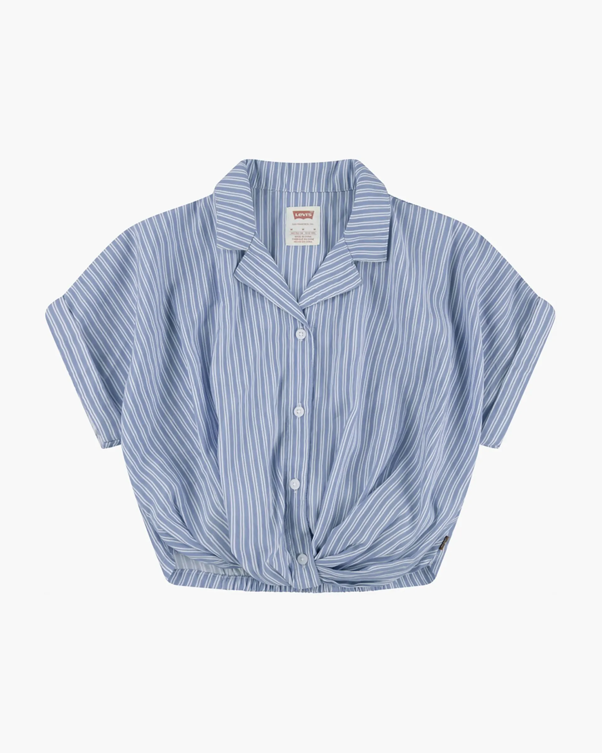 Twist Button Up Top Big Girls S-xl