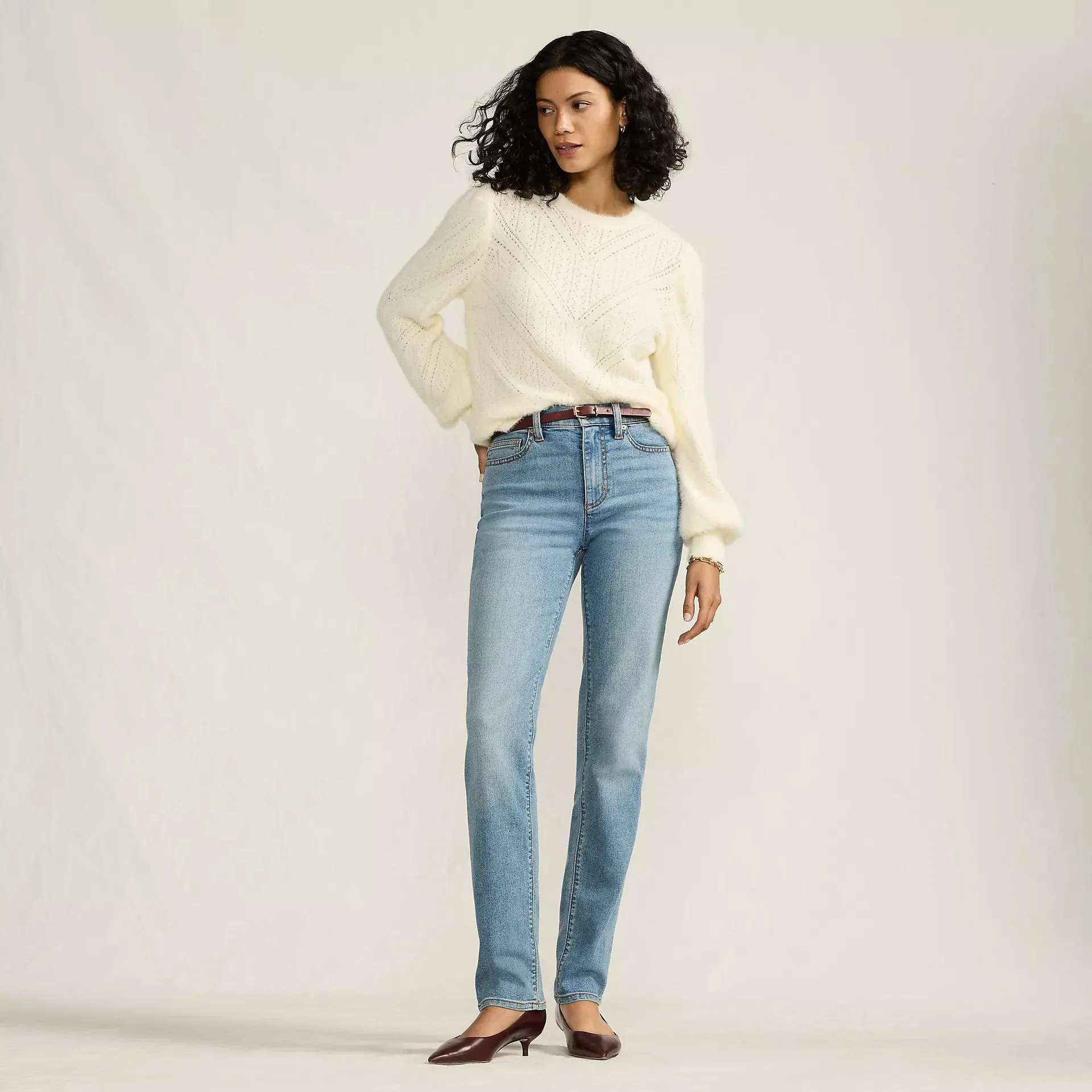 Women's Recover High Rise Straight Leg Blue Jeans