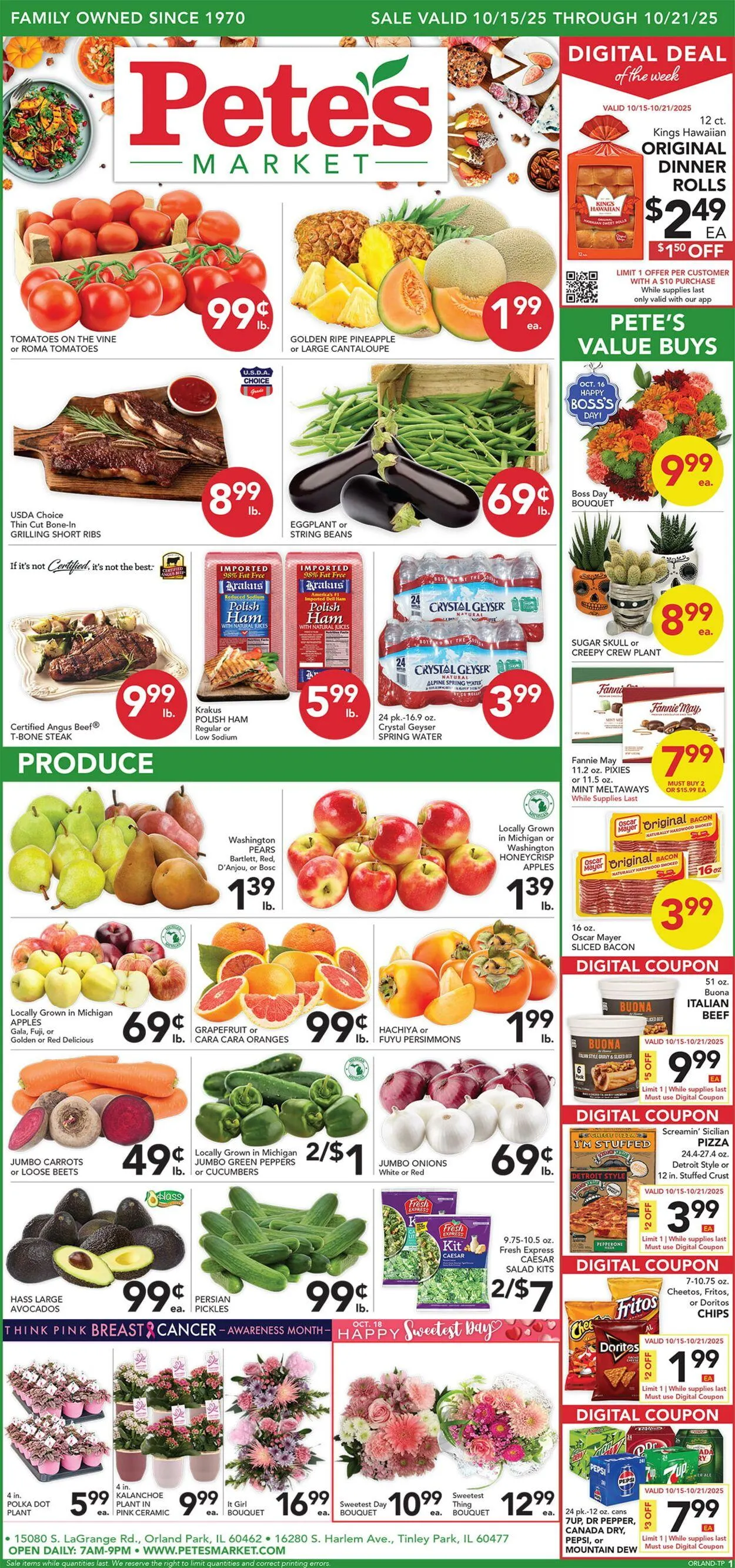 Weekly ad Pete's Fresh Market Current weekly ad from October 15 to October 21 2025 - Page 1