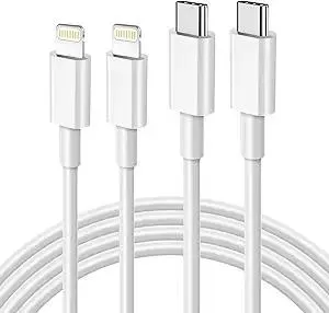 USB C to Lightning Cable 3FT 2Pack [Apple MFi Certified], Power Delivery iPhone Cables Type C iPhone Charger Cord Fast Charging Compatible iPhone 14 13 12 11 Pro Max X XS XR 8 7 6s Plus SE