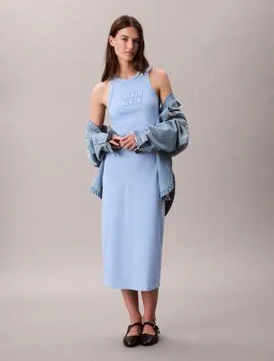 Calvin Klein Logo Midi Tank Dress