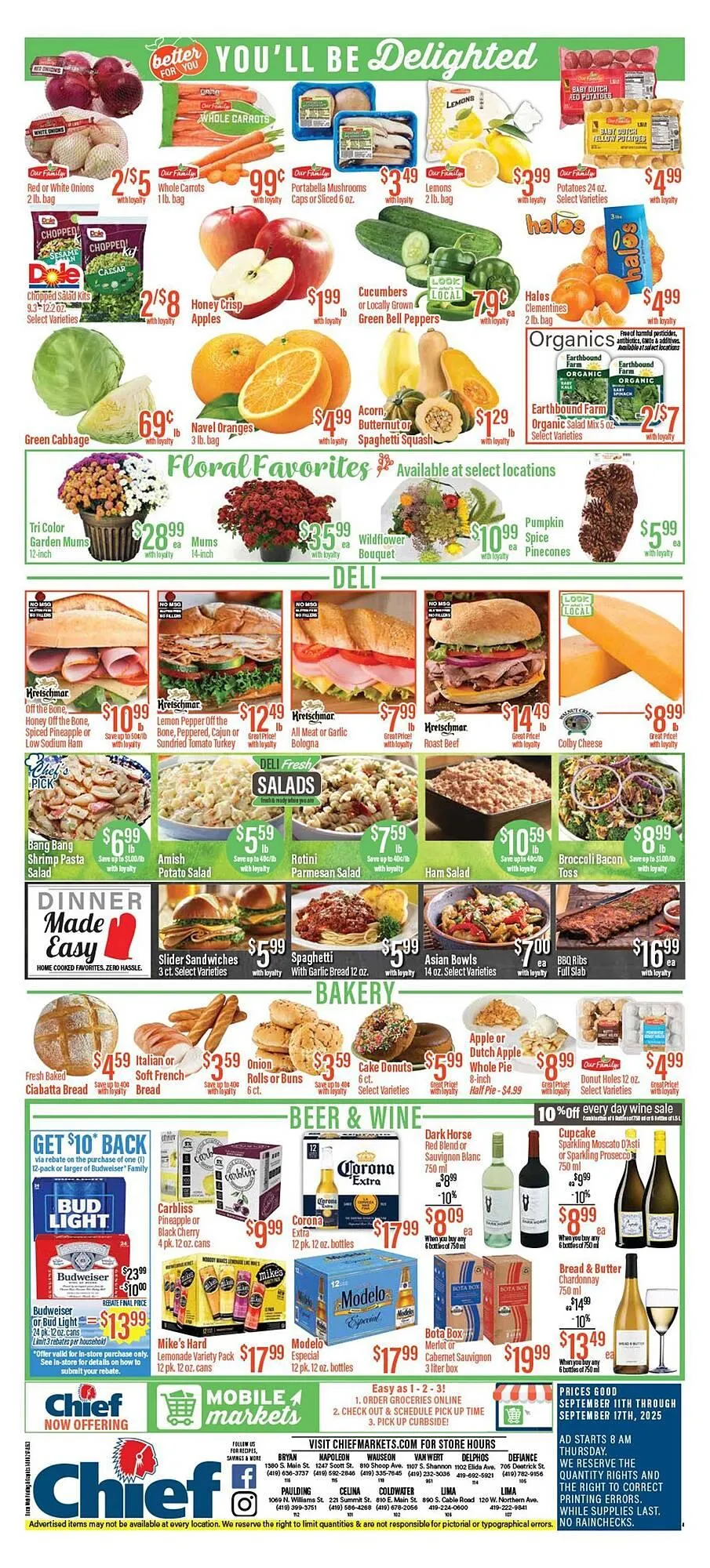 Weekly promotion Chief Supermarket weekly ad spanning from September 11 to September 17 2025 - Page 4 for Catalogue 365