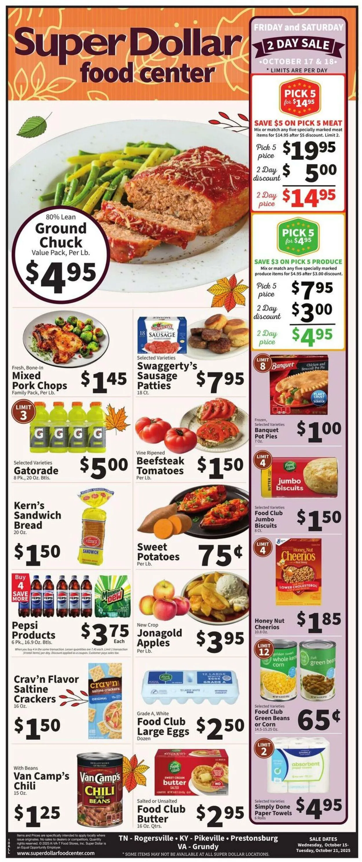 Weekly ad Super Dollar Food Center Current weekly ad from October 15 to October 21 2025 - Page 1