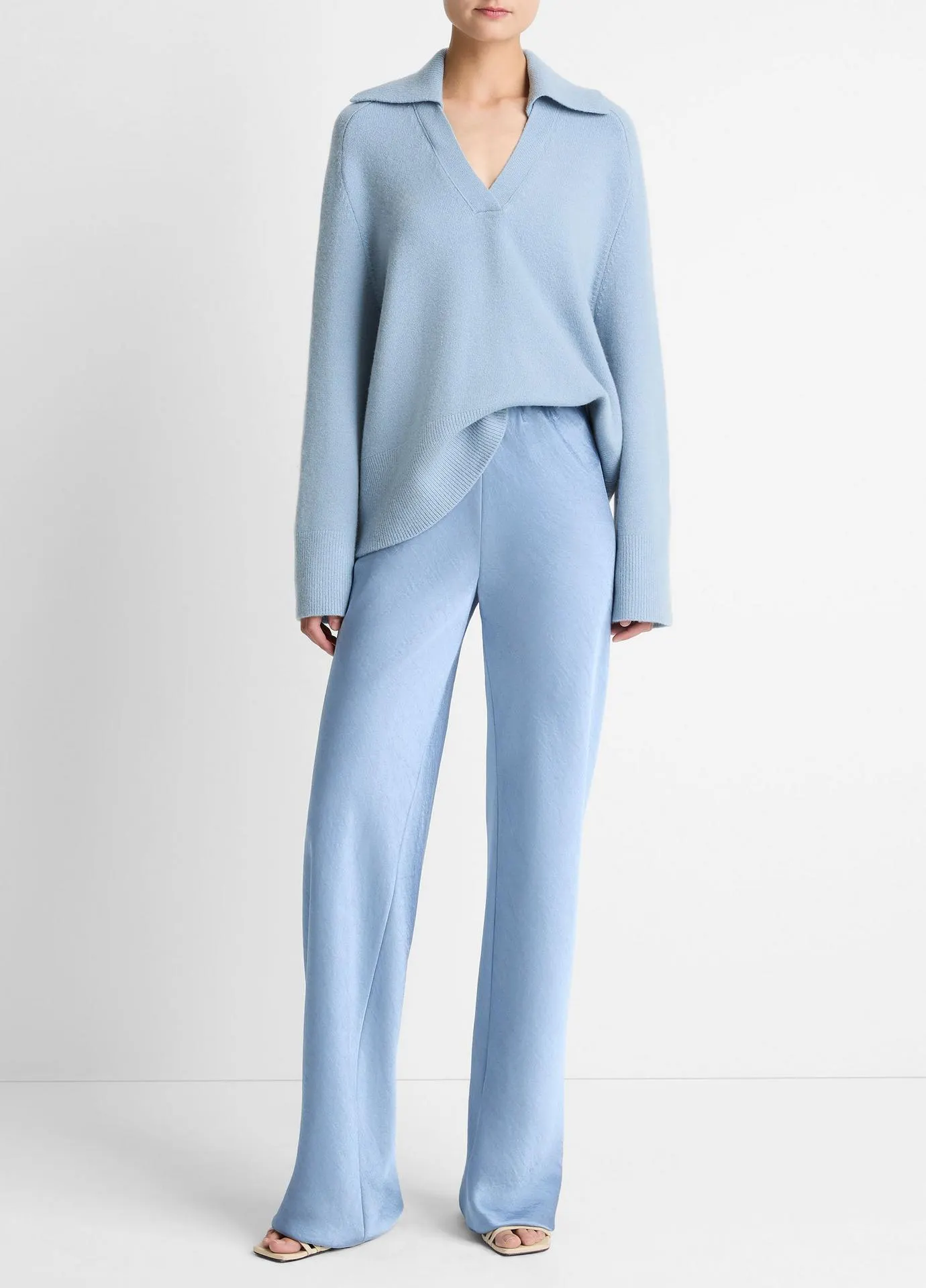 Fluid Satin Bias Pant