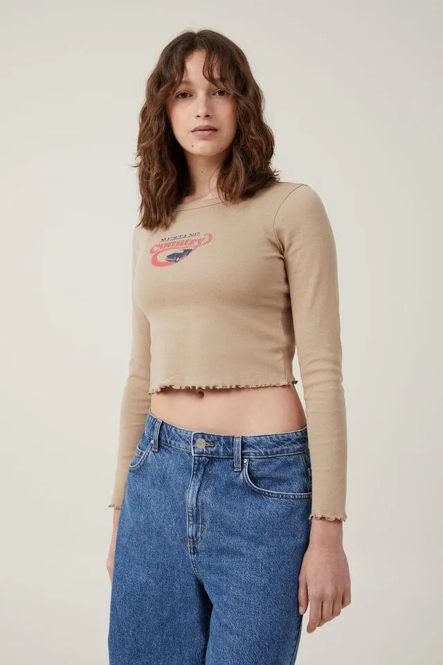 Long Sleeve Lettuce Rib Ford Tee