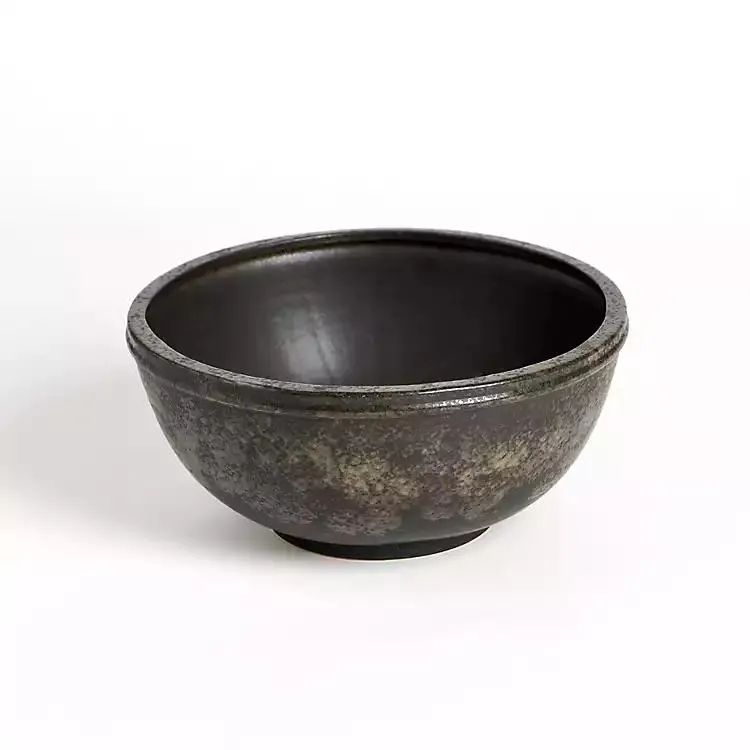 Antique Black Ceramic Decorative Bowl