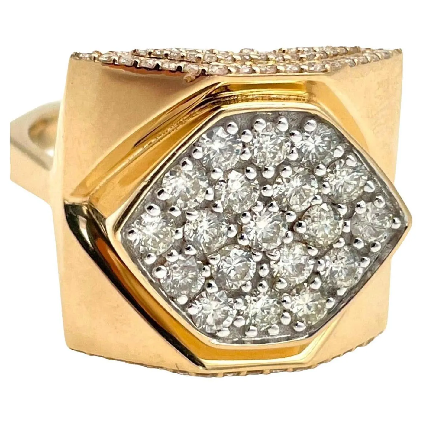 New Oscar Friedman Design w Tags 14k Gold 1.55 Carat Diamond Ring with Appraisal
